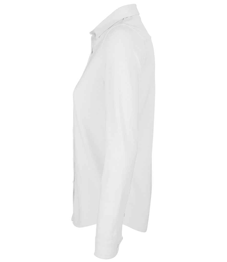 NEOBLU Ladies Basile Organic Cotton Long Sleeve Piqué Shirt