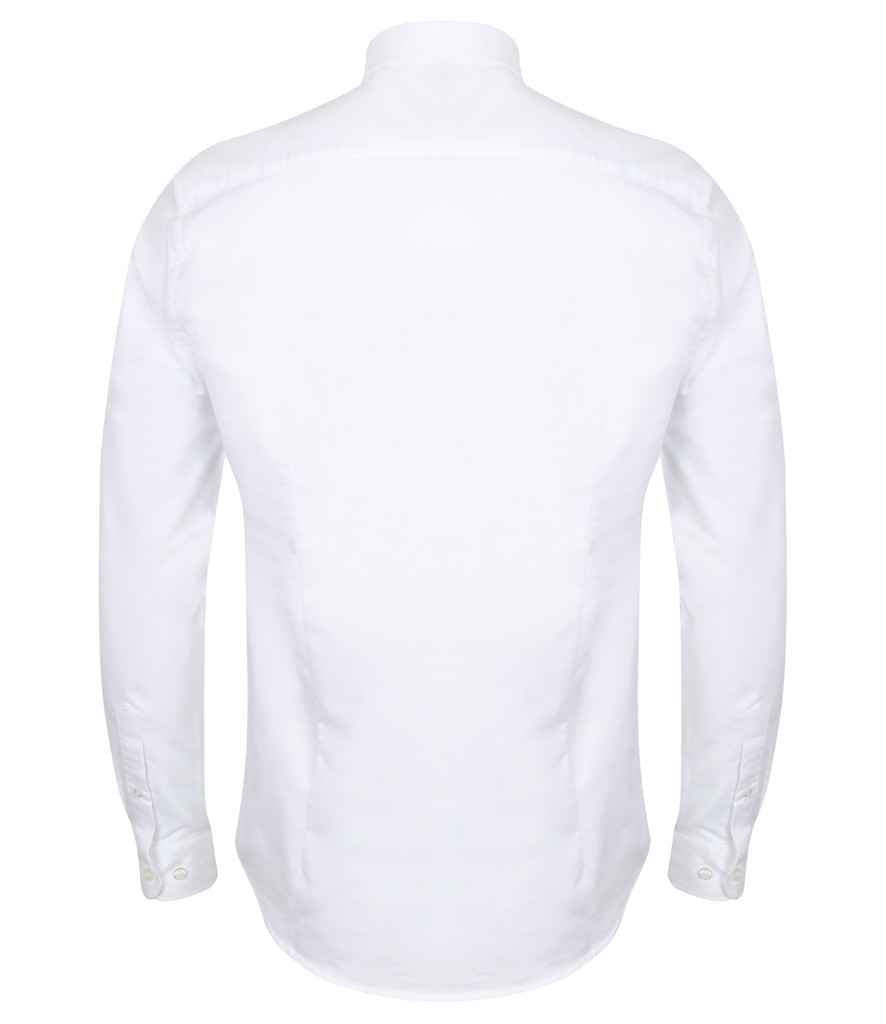 Henbury Modern Long Sleeve Slim Fit Oxford Shirt