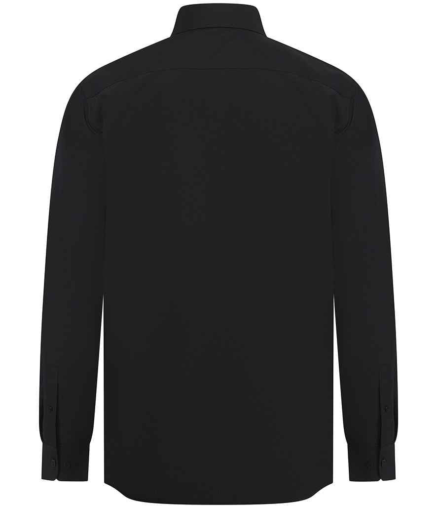 Henbury Long Sleeved Cotton Feel Coolplus® Shirt