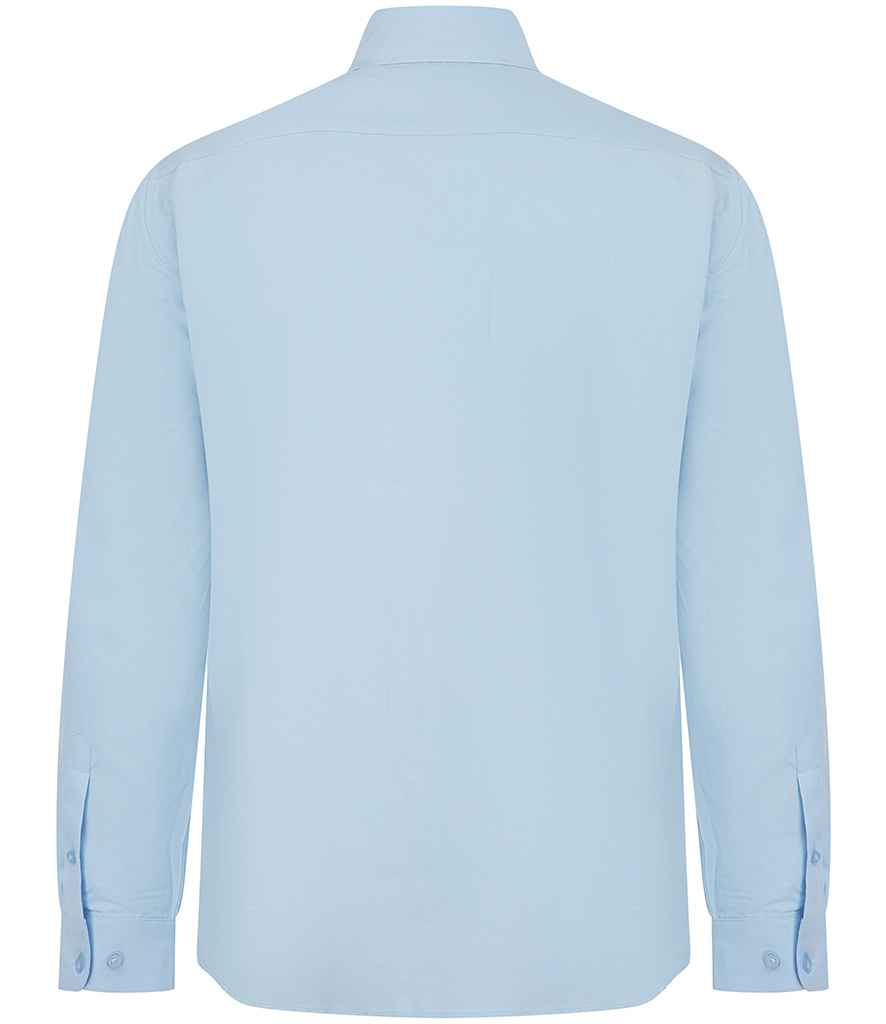 Henbury Long Sleeved Cotton Feel Coolplus® Shirt