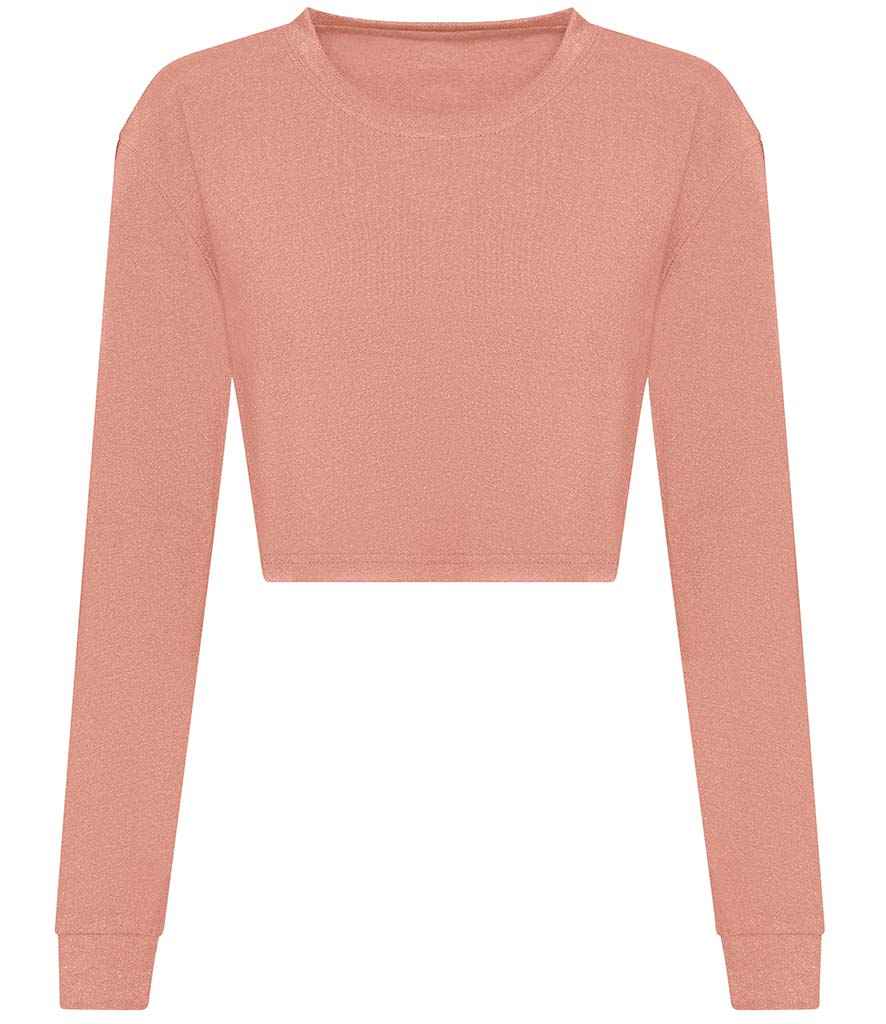 AWDis Ladies Long Sleeve Cropped T-Shirt