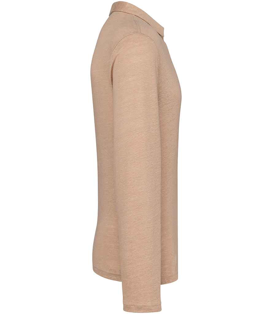 Spasso Long Sleeve Linen Polo Shirt