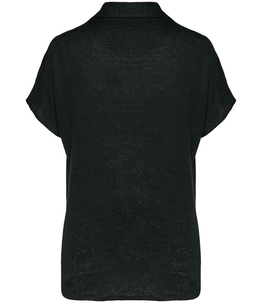 Spasso Ladies Linen Polo Shirt