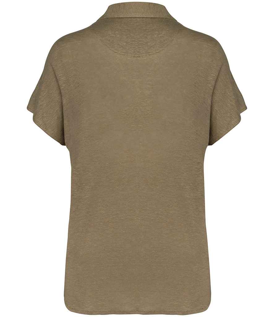 Spasso Ladies Linen Polo Shirt