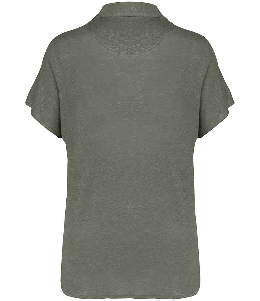Spasso Ladies Linen Polo Shirt