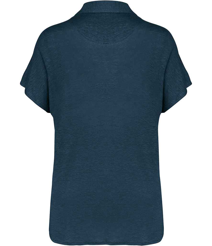 Spasso Ladies Linen Polo Shirt
