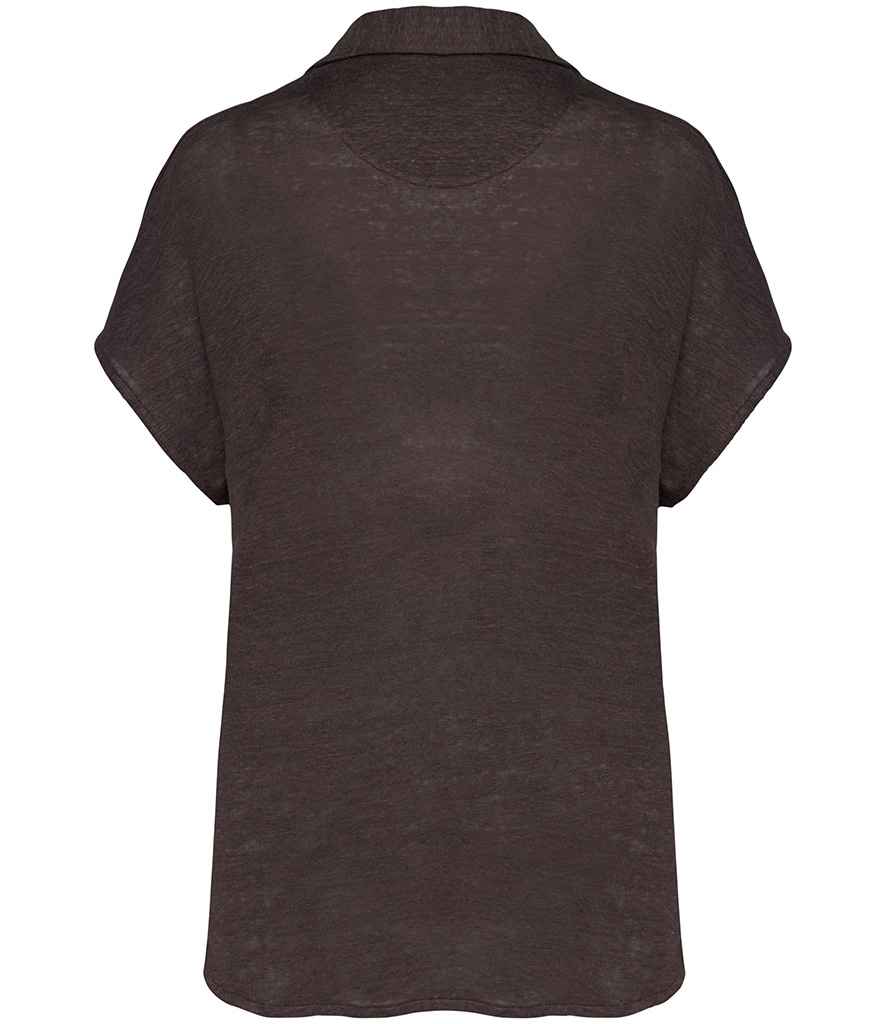 Spasso Ladies Linen Polo Shirt