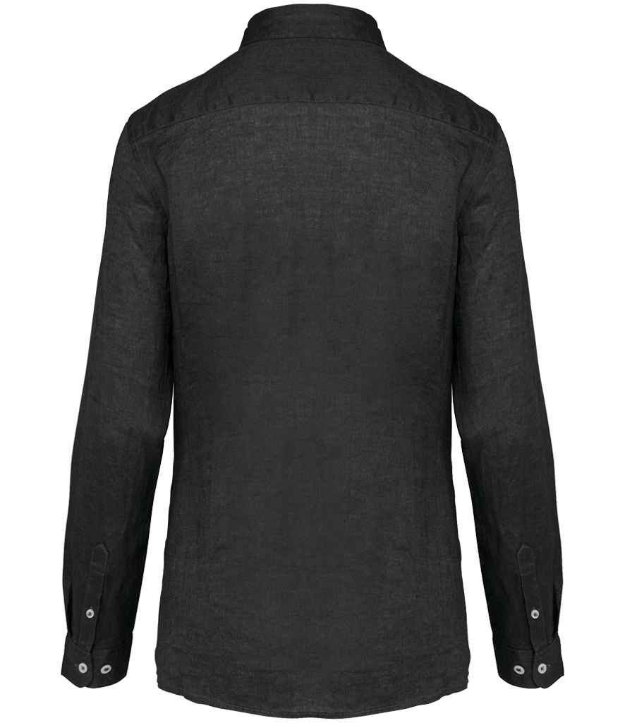 Spasso Ladies Long Sleeve Linen Shirt