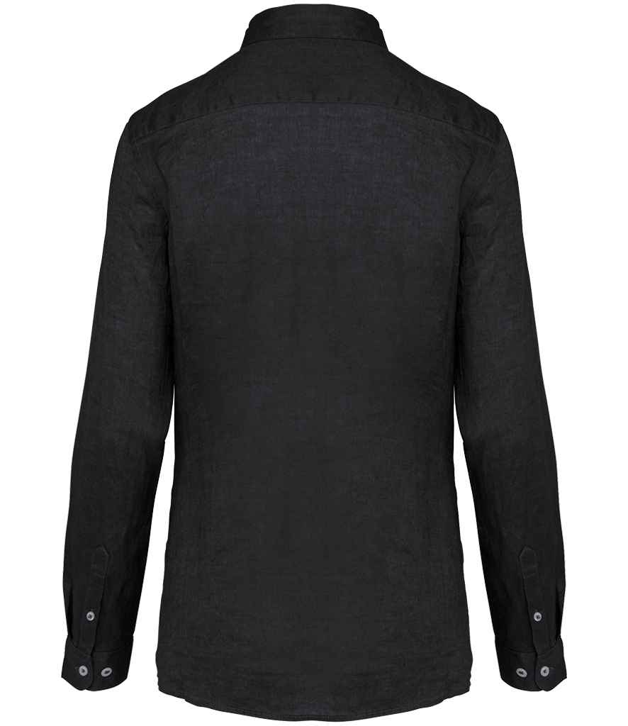 Spasso Ladies Long Sleeve Linen Shirt
