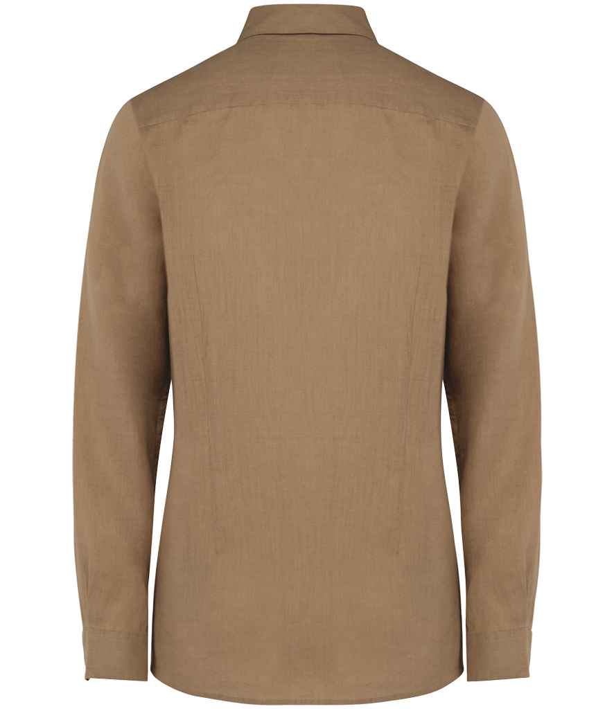 Spasso Ladies Long Sleeve Linen Shirt