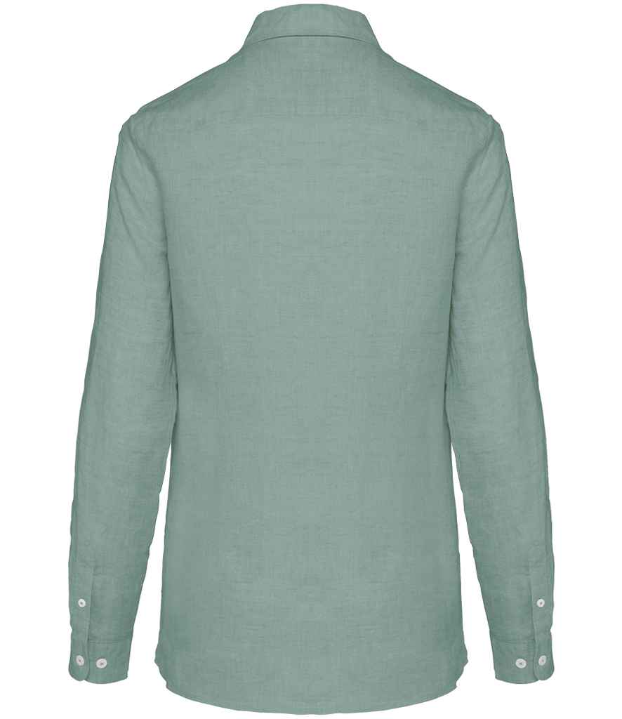 Spasso Ladies Long Sleeve Linen Shirt