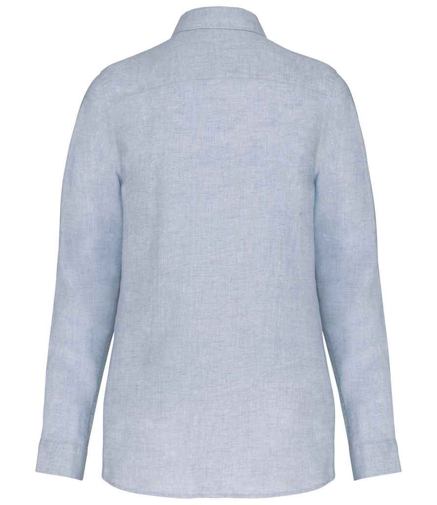 Spasso Ladies Long Sleeve Linen Shirt