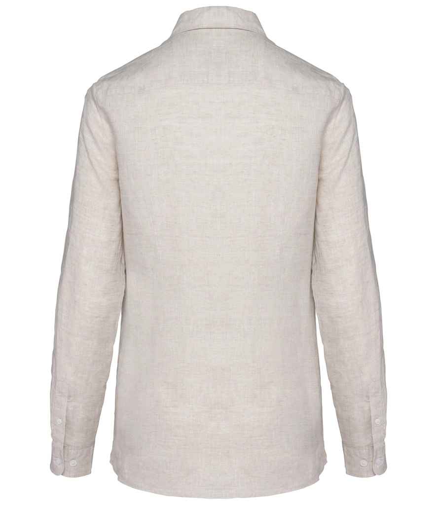 Spasso Ladies Long Sleeve Linen Shirt