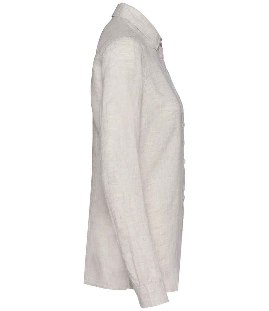Spasso Ladies Long Sleeve Linen Shirt