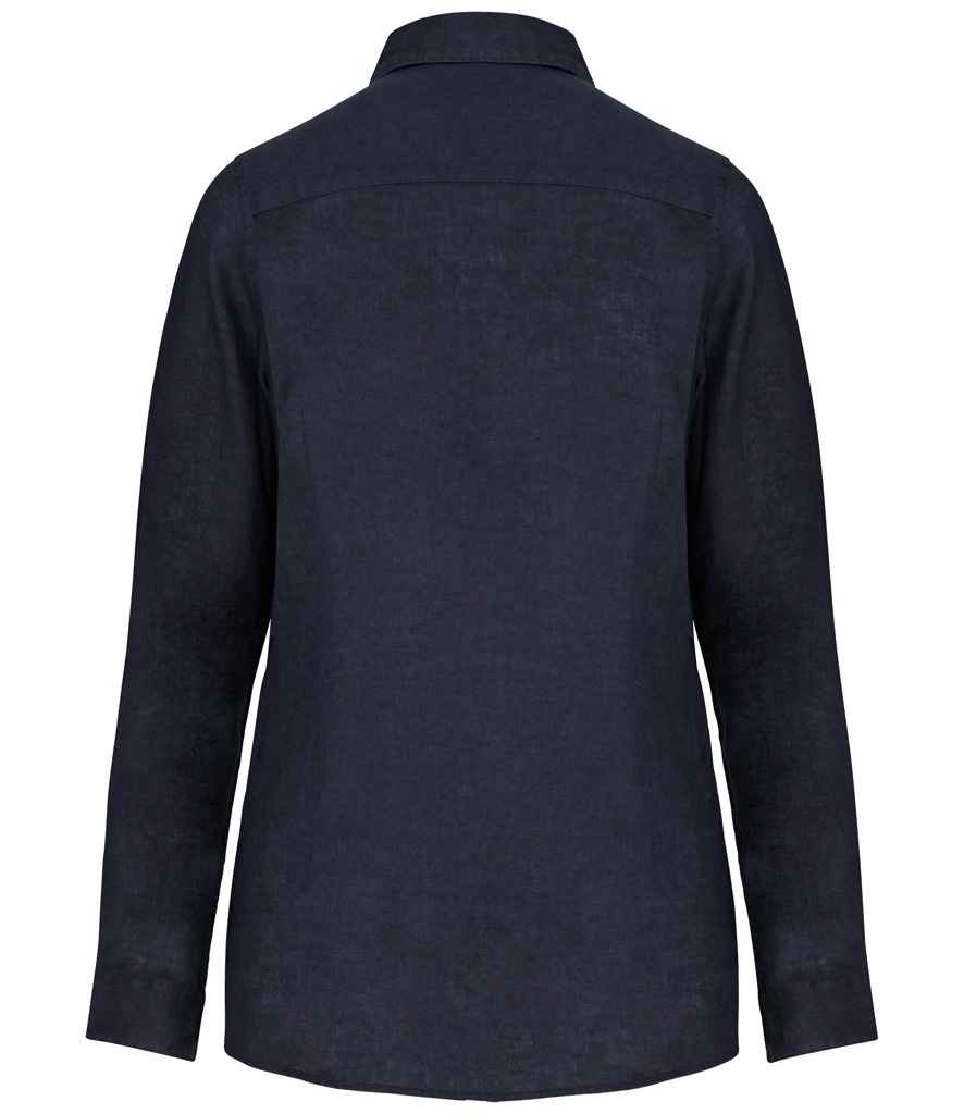 Spasso Ladies Long Sleeve Linen Shirt