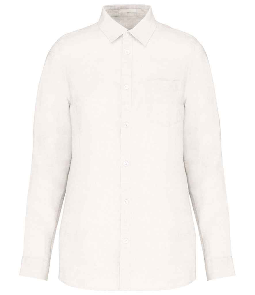 Spasso Ladies Long Sleeve Linen Shirt