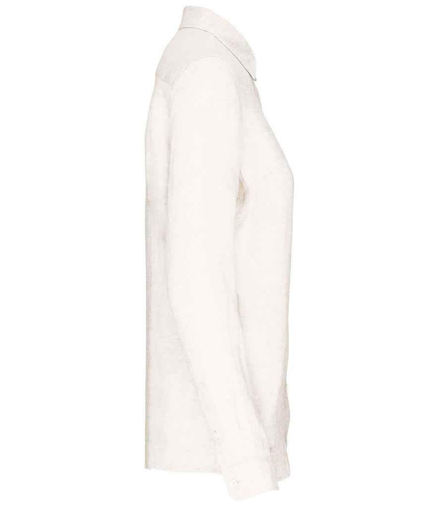 Spasso Ladies Long Sleeve Linen Shirt