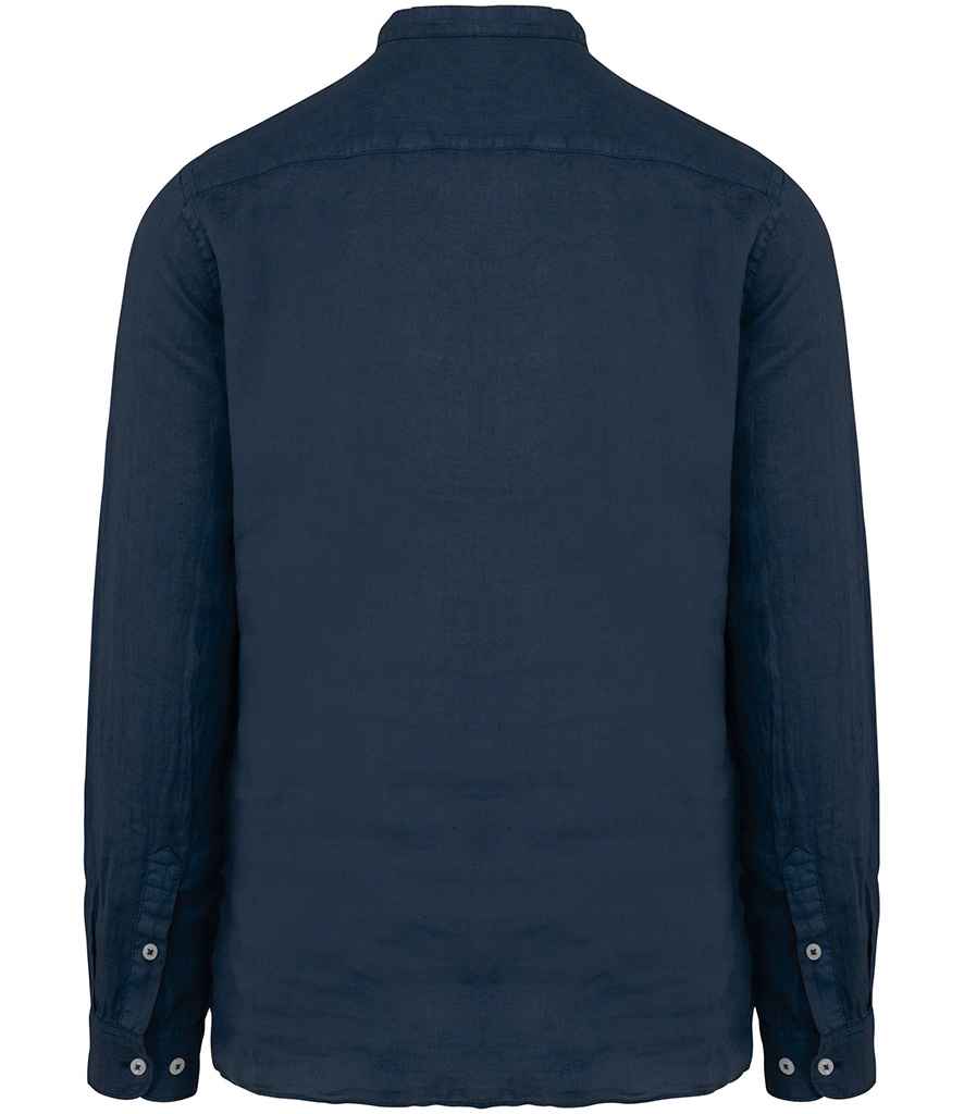 Spasso Washed Mao Collar Shirt