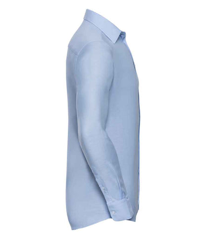 Russell Collection Long Sleeve Tailored Oxford Shirt