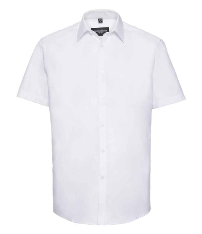 Russell Collection Short Sleeve Herringbone Shirt