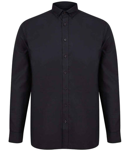 Henbury Modern Long Sleeve Classic Fit Oxford Shirt