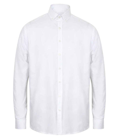 Henbury Modern Long Sleeve Classic Fit Oxford Shirt