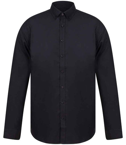 Henbury Modern Long Sleeve Slim Fit Oxford Shirt