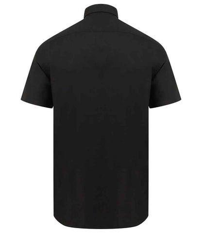 Henbury Modern Short Sleeve Regular Fit Oxford Shirt