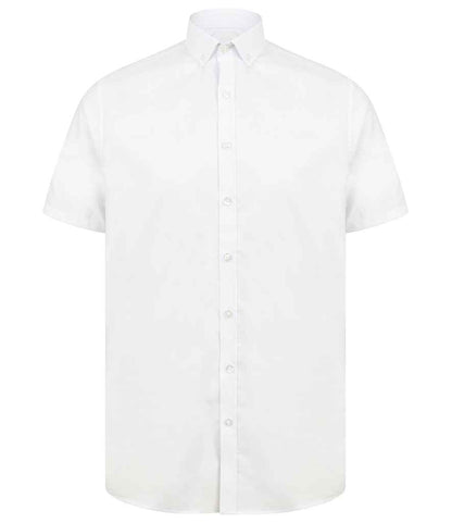 Henbury Modern Short Sleeve Slim Fit Oxford Shirt