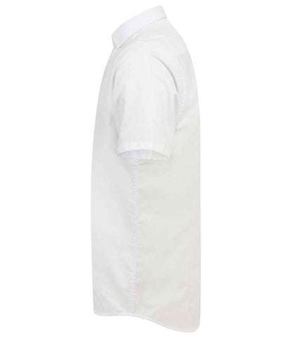 Henbury Modern Short Sleeve Slim Fit Oxford Shirt