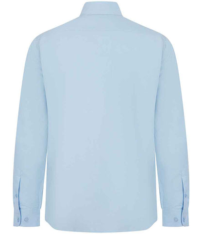 Henbury Long Sleeved Cotton Feel Coolplus® Shirt