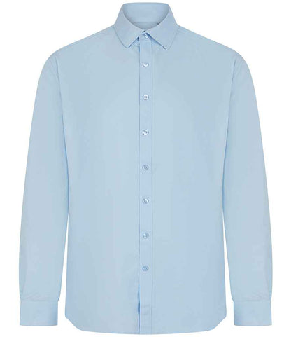 Henbury Long Sleeved Cotton Feel Coolplus® Shirt