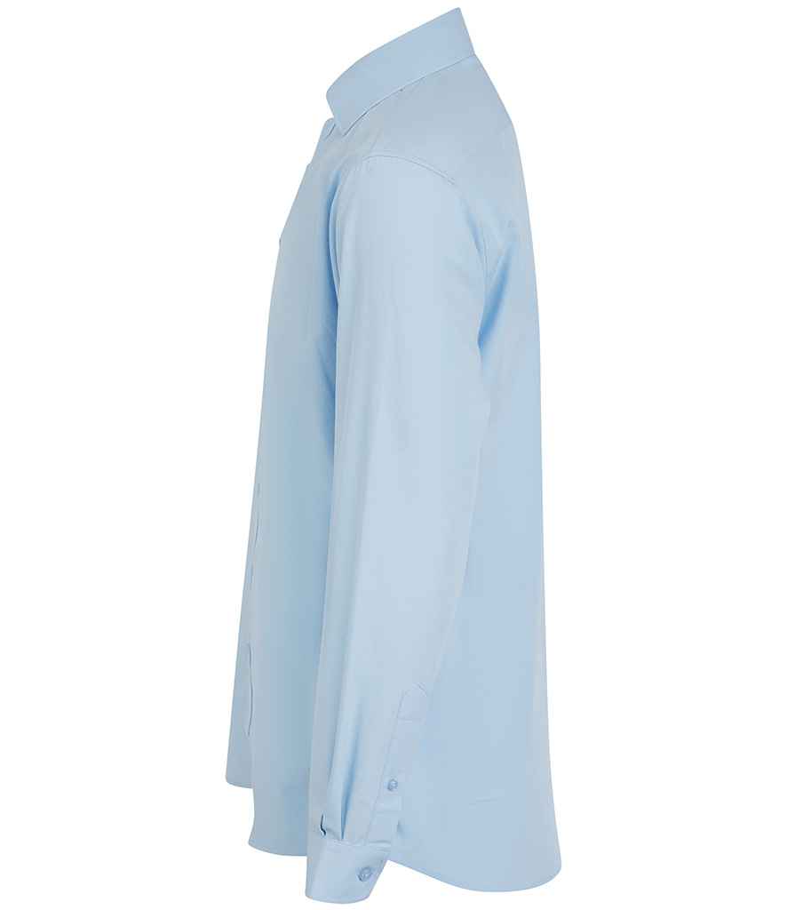 Henbury Long Sleeved Cotton Feel Coolplus® Shirt