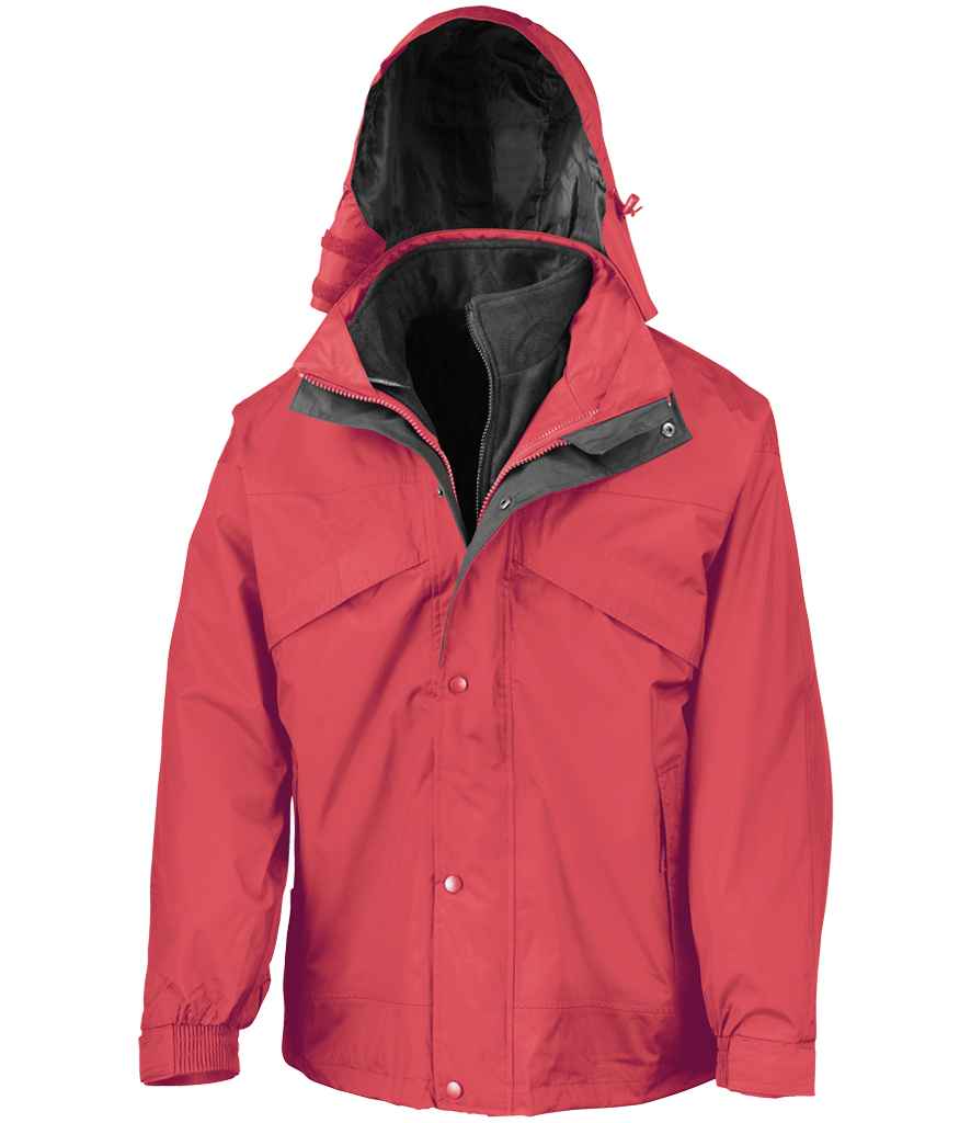 Result 3-in-1 Waterproof Zip and Clip Fleece Lined Jacket