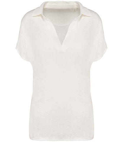 Spasso Ladies Linen Polo Shirt