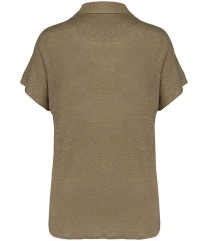 Spasso Ladies Linen Polo Shirt