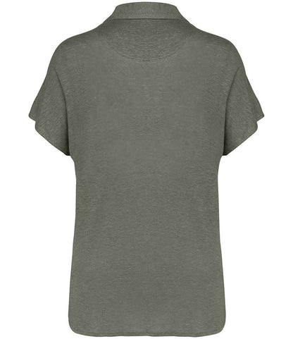 Spasso Ladies Linen Polo Shirt