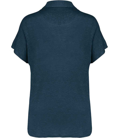 Spasso Ladies Linen Polo Shirt