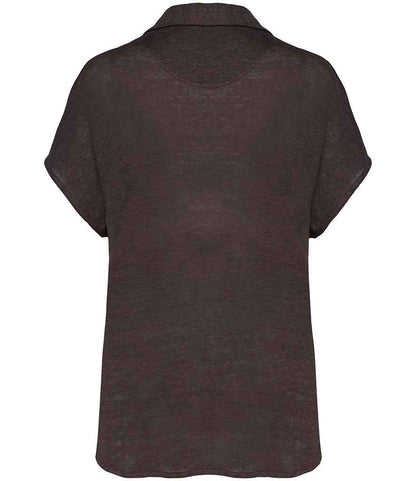 Spasso Ladies Linen Polo Shirt
