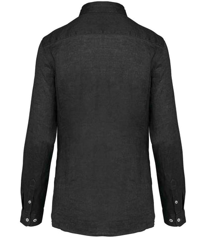 Spasso Ladies Long Sleeve Linen Shirt