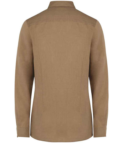 Spasso Ladies Long Sleeve Linen Shirt