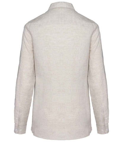 Spasso Ladies Long Sleeve Linen Shirt