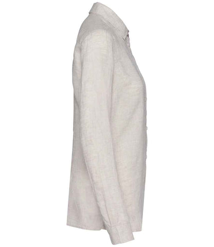 Spasso Ladies Long Sleeve Linen Shirt