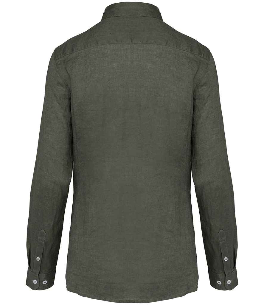 Spasso Ladies Long Sleeve Linen Shirt