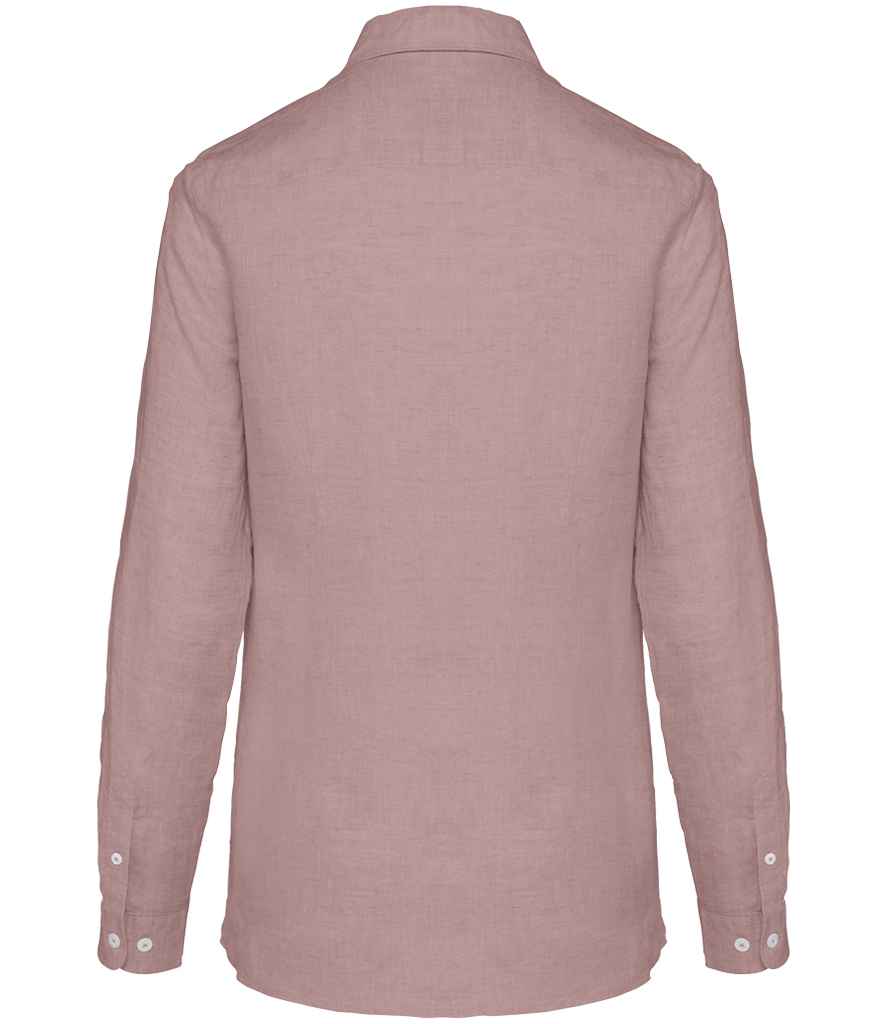 Spasso Ladies Long Sleeve Linen Shirt