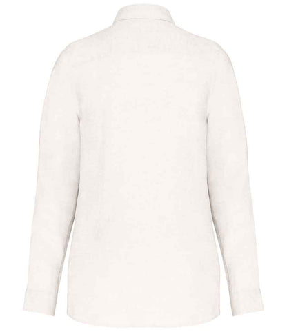 Spasso Ladies Long Sleeve Linen Shirt