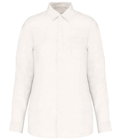Spasso Ladies Long Sleeve Linen Shirt