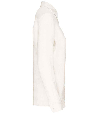 Spasso Ladies Long Sleeve Linen Shirt