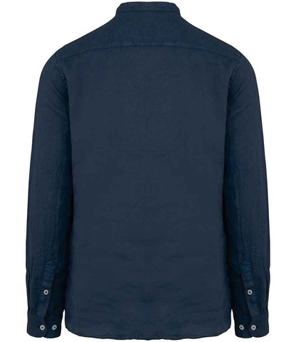 Spasso Washed Mao Collar Shirt